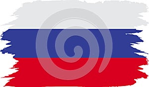 Vector russia day banner with realistic flag background