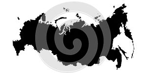 Red map of russia vector file