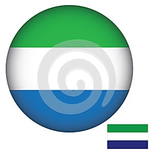 Sierra Leone Flag Round Shape Vector photo