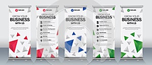 abstract geomatic modern business roll up banners