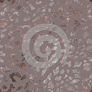 Leopard glamour pattern. Animal texture. Glitter spots on brown background. Cheetah skin, seamless tile print. Vector