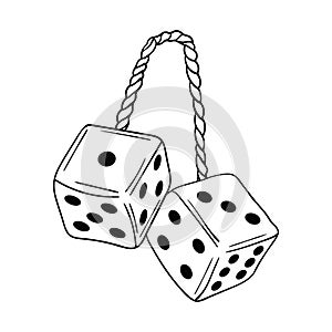 Dice icon vector