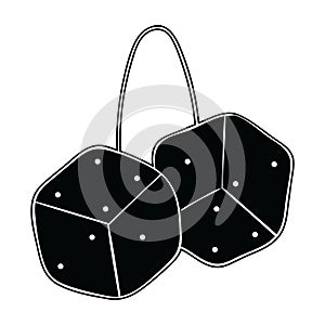 Dice icon vector