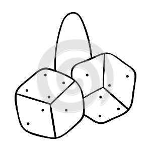 Dice icon vector