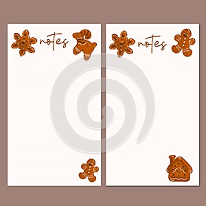 notes set cookies oven png jpeg illustration snowflakes