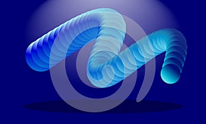 Abstract blue bubble digital technology, design concept background.