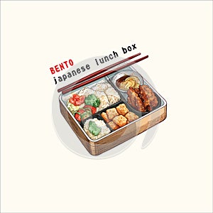 bento japanese lunch box japanase vector format