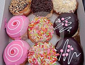 Indonesian style donut cake, many kinds of toppings photo