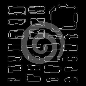 Futuristic UI Elements Collection - Sci-Fi Interface Shapes