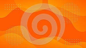 Orange background design with gradient wavy fluid shapes. Abstract wallpaper. Suitable for businesses selling banners, ads