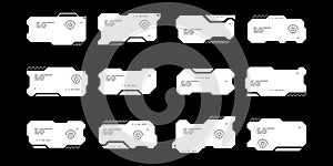 Futuristic HUD Interface Elements - Sci-Fi Technology Display