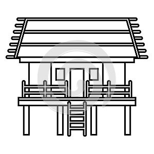 Dayak traditional house vector illustration design