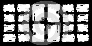 Futuristic UI Elements Collection: Sci-Fi HUD Panels and Frames
