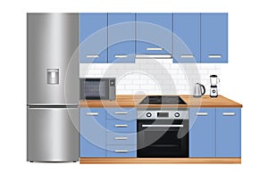 Blue kitchen design