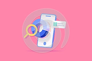 Mobile Analytics and Data Visualisation Concept Illustration