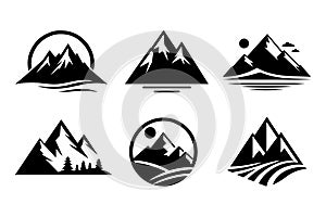 mountain vector logo icon illustration