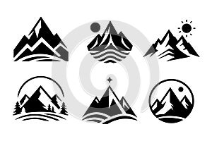 mountain vector logo icon illustration