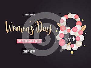 International womens day on 8 march design template sale design