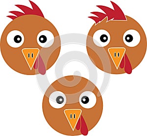 Turkey face, happy fall, thanksgiving day, happy harvest, vector illustration file