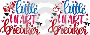 Little heartbreaker, xoxo yall, valentines day, heart, love, be mine, holiday, vector illustration file photo