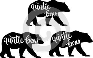 Auntie bear, bear cut file, bear family vector illustration file photo