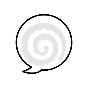 hand drawn speech bubble. Bubble speech illustration isolated on white background. Element design comic and speech