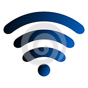 Blue Wi-fi icon photo