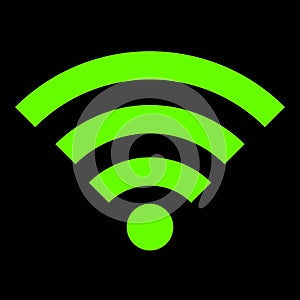 Green Wi-fi icon photo