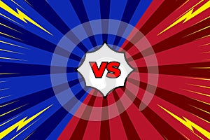 flat design comic versus vector background image