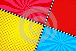 background comic pop art vector image