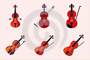 Print High-Quality Vector Violin Illustrations