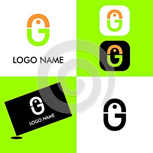 Simple MG vector logo design