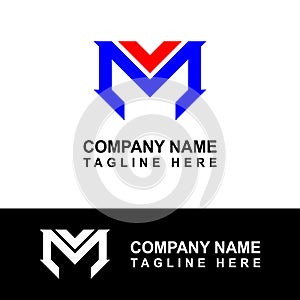 Exclusive illustration of the letter M logo