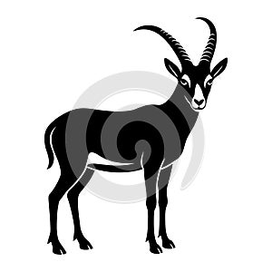 Goat standing silhouette