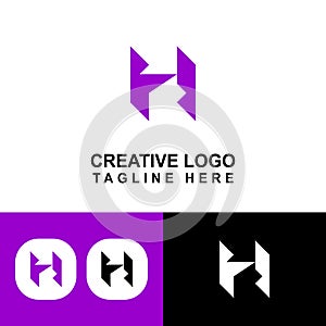 Creative graphic logo with the letter H concept