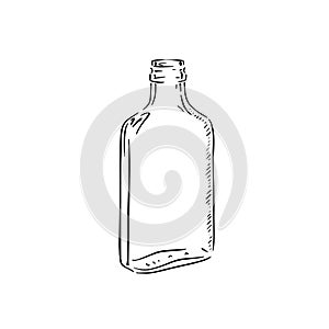 Glass bottle illustration