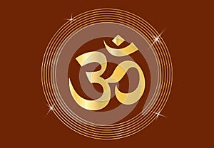 Om or ohm or rum, with mandala