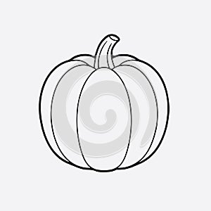 Contemporary Pumpkin Outline Vector