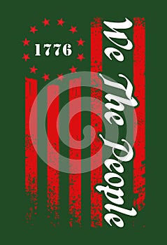 We The People, American flag, Second Amendment, constitution day design