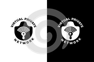 Simple, effective VPN logo with a shield and padlock, symbolizing secure online access