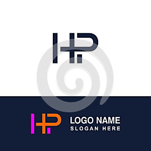 Creative HP logo template design.