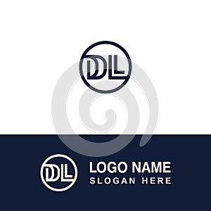Creative DL letter logo template.