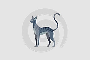 Print Cute Egyptian Mau Cat vector artwork