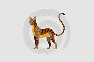 Cute Egyptian Mau Cat vector artwork.
