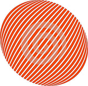 Orange color round pattern. Vector illustration. Globe design.