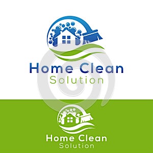 Home Clean Solution vector logo design