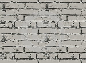 Seamless pattern with old worn brick wall