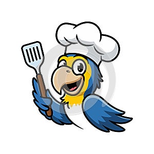 Chef of Parrot vector artwork