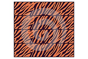 Seamless pattern with tiger stripes. Vector illustration for your design