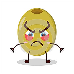 cute provoked expression of olive character